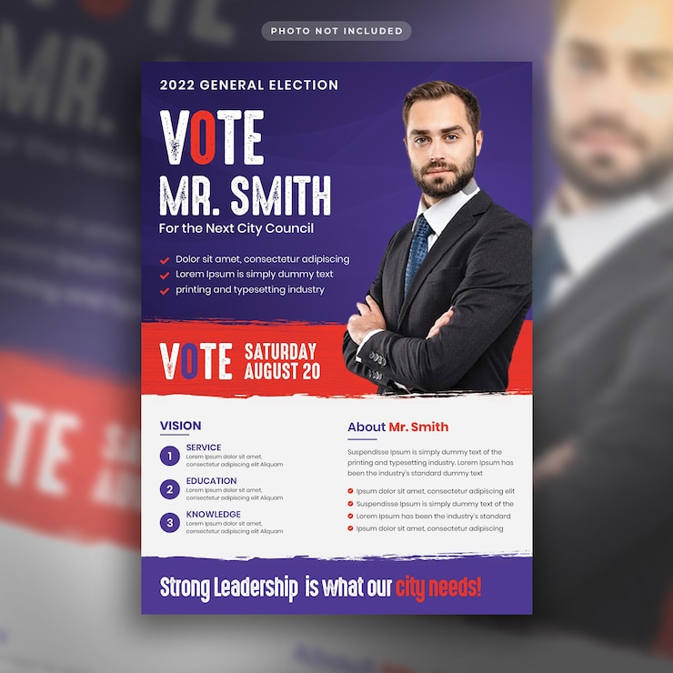 PSD political flyer election template