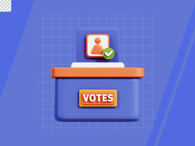 Political votes 3d icon