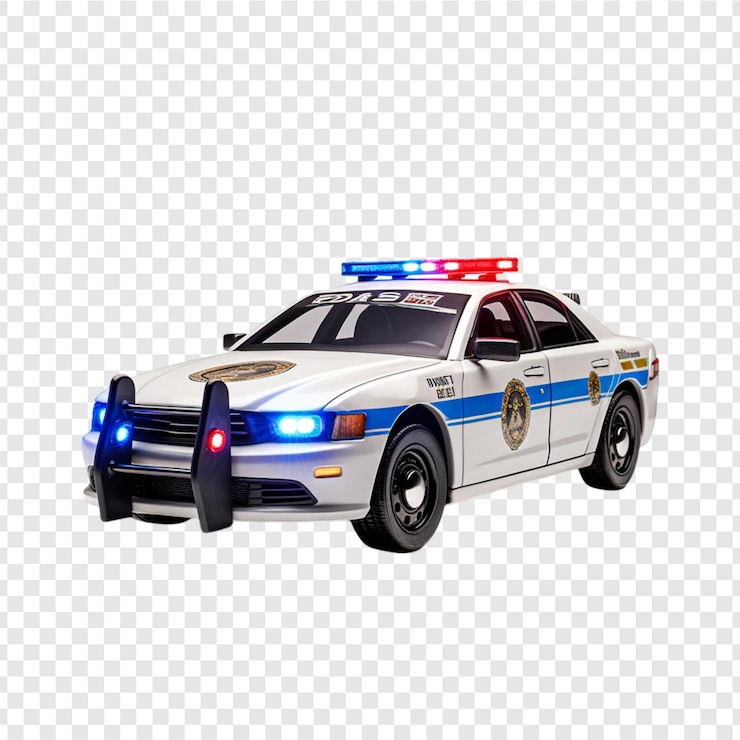 PSD politieauto geïsoleerd op een transparante achtergrond