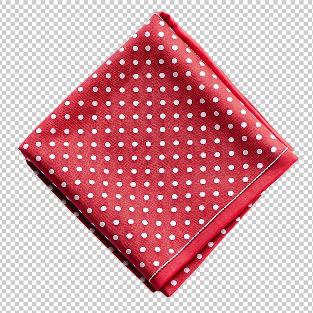 PSD polka dot handkerchief on transparent background