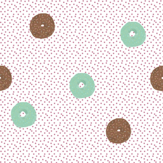 PSD polka dot patroon en donut