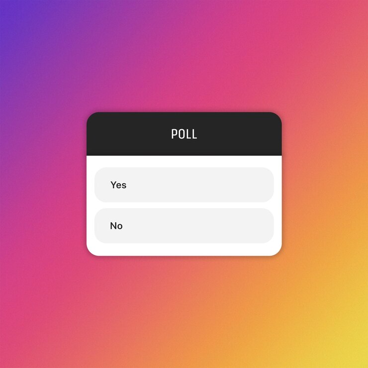 PSD poll instagram storie