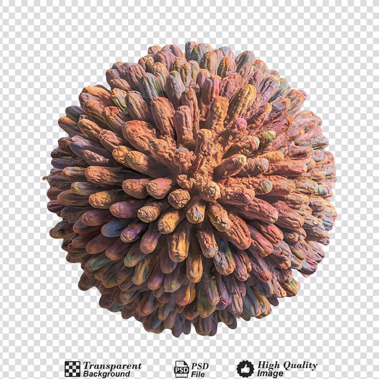 PSD pollen particle isolated on transparent background