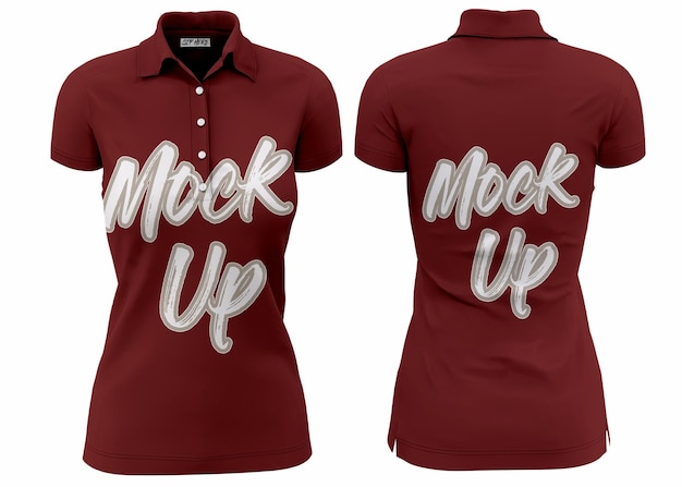 PSD polo shirt 3d realistic mockup