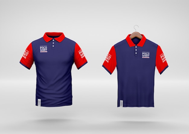 Polo shirt ghost model front view