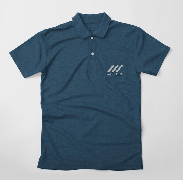 polo shirt mockup design isolated with pocket
