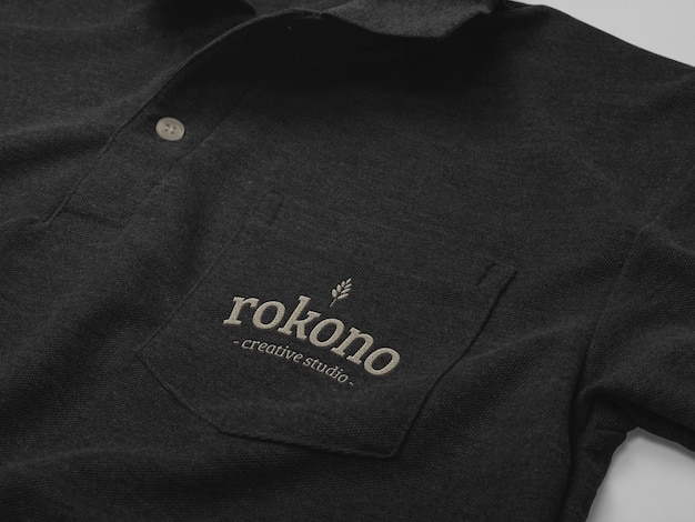 Polo shirt mockup design isolated with pocket