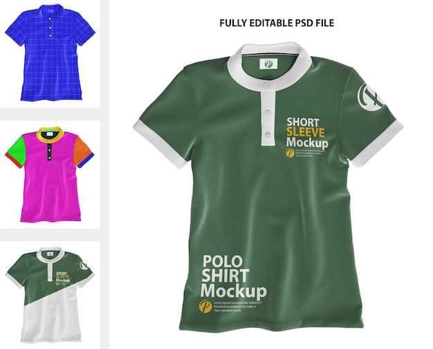 polo shirt mockup design template