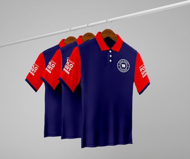 PSD modello di mockup di polo