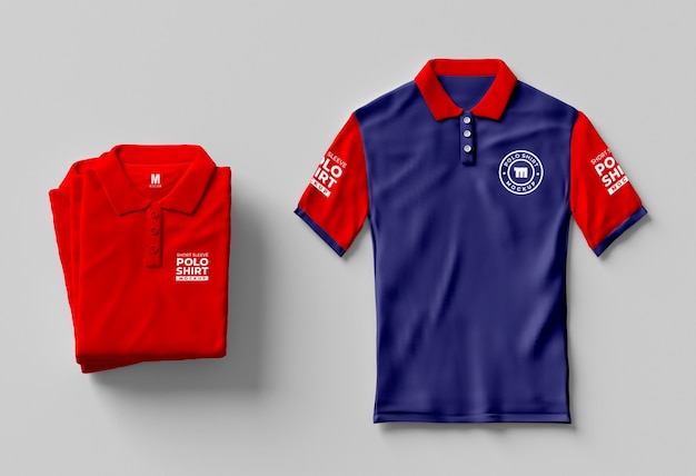 Premium PSD | Polo shirt mockup design