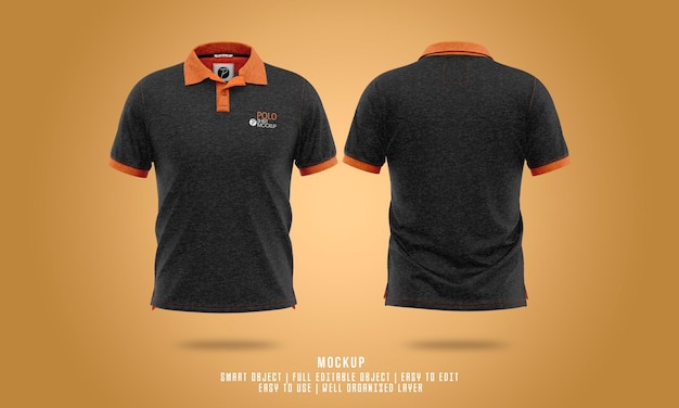 PSD mockup di polo completamente modificabile