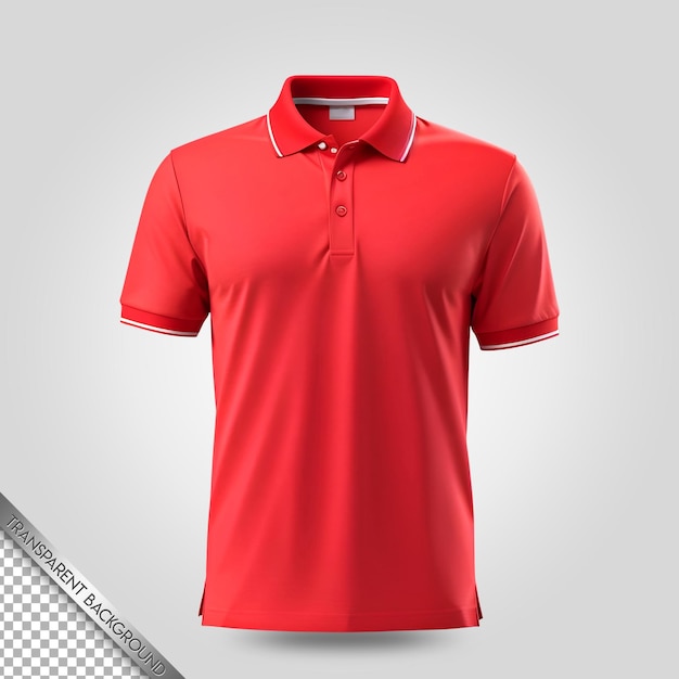 PSD polo shirt mockup transparent background