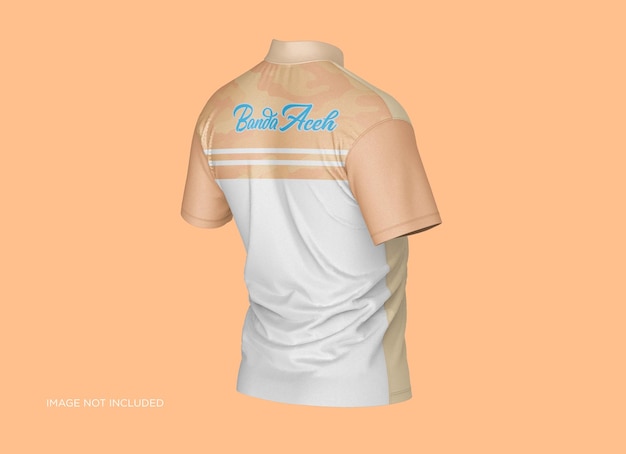 PSD polo t-shirt collar mandarin mockup