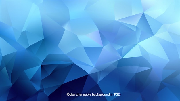 Polygonal abstract picture blue polygons abstract background in psd