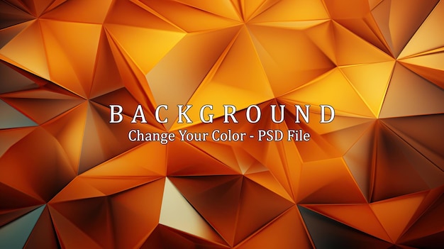 Polygonal golden background creative background with geometric shapes