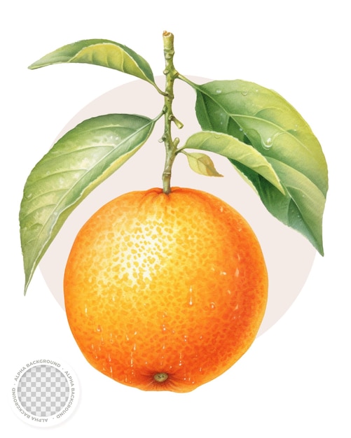 Pomarańczowa realistyczna ilustracja na przezroczystym tle