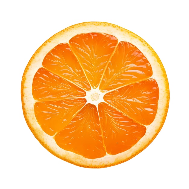 PSD pomarańczowe owoce na białym tle wysokiej rozdzielczości