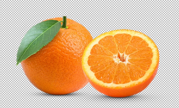 PSD pomarańczowe owoce na białym tle