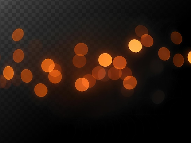 Pomarańczowe światła Bokeh