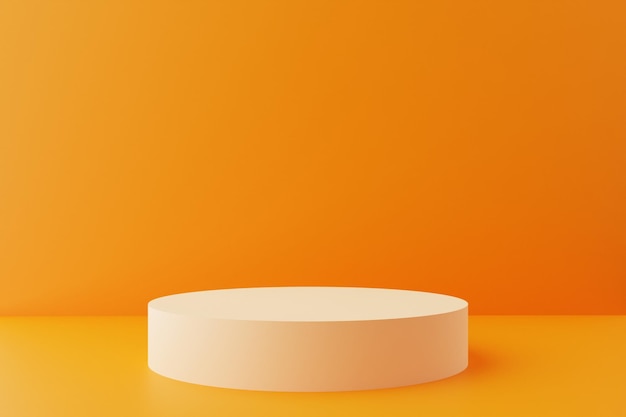 Pomarańczowy podium 3D do prezentacji produktów