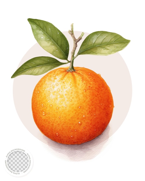 PSD pomarańczowy realistyczny ilustracja z przezroczystym tłem