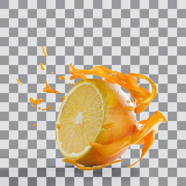 PSD pomarańczowy z kanałem alfa rozbryzgowym