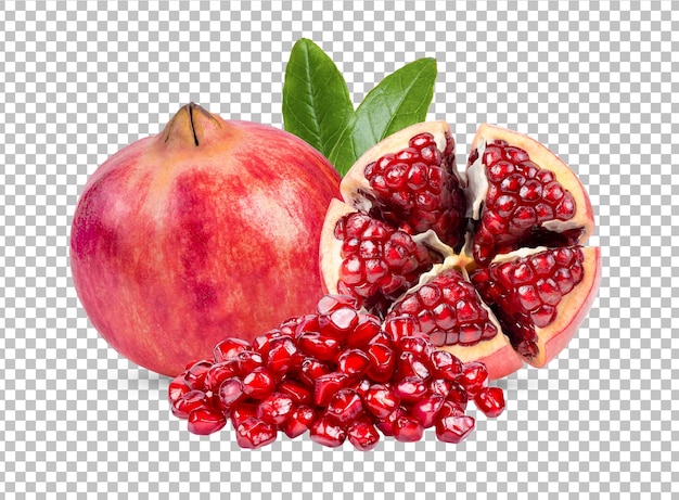 PSD pomegranate isolated on alpha layer