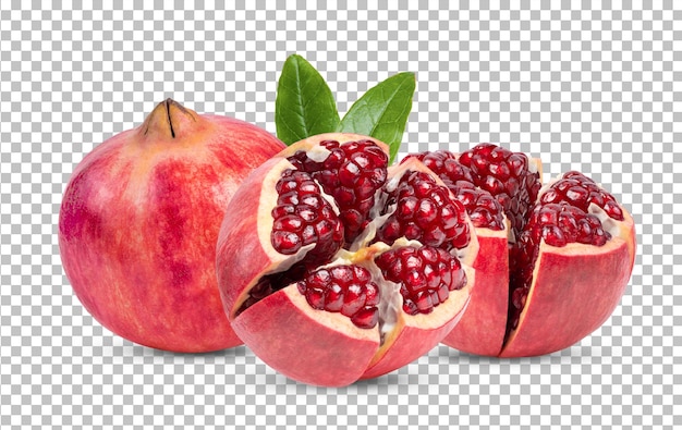 Pomegranate isolated on alpha layer