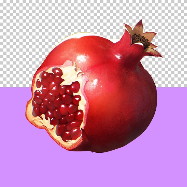 A pomegranate isolated object transparent background