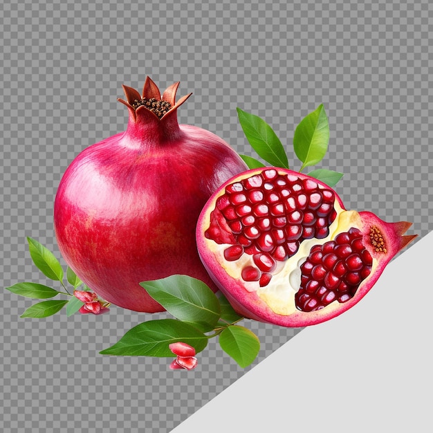 Pomegranate png isolated on transparent background