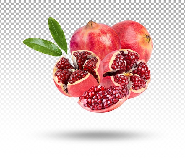 Pomegranate ripe sweet fruit isolated