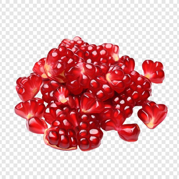 PSD pomegranate seeds isolated on transparent background