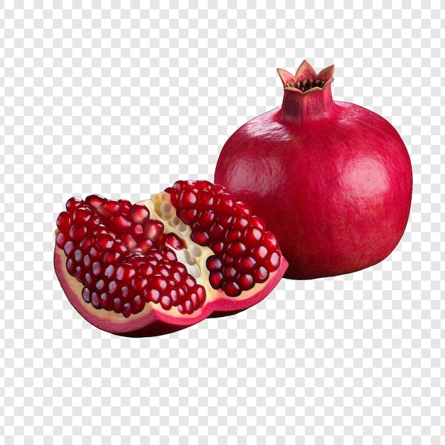 PSD pomegranate seeds isolated on transparent background