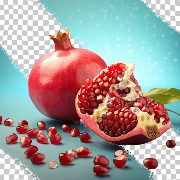 PSD pomegranate seeds shown against transparent background