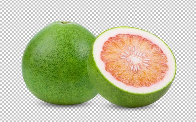 Pomelo-citrusvruchten geïsoleerd op alfalaag