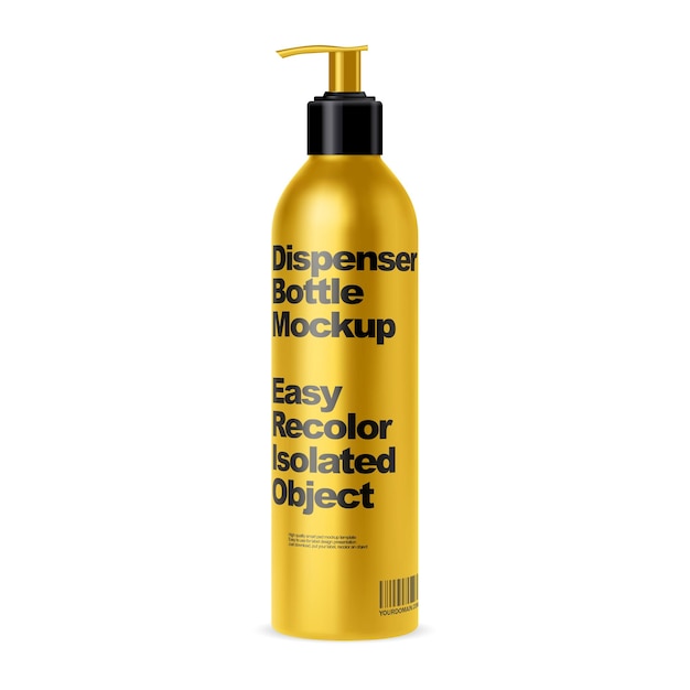 PSD pompfles psd-sjabloon dispenser cosmetische shampoo mockup