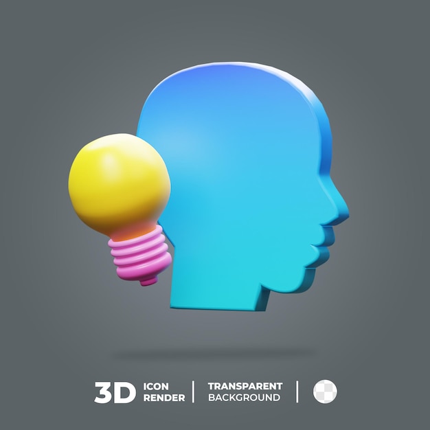 Pomysł na ikonę głowy 3D