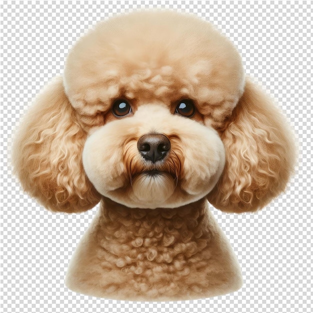 PSD a poodle with a black nose and a brown nose