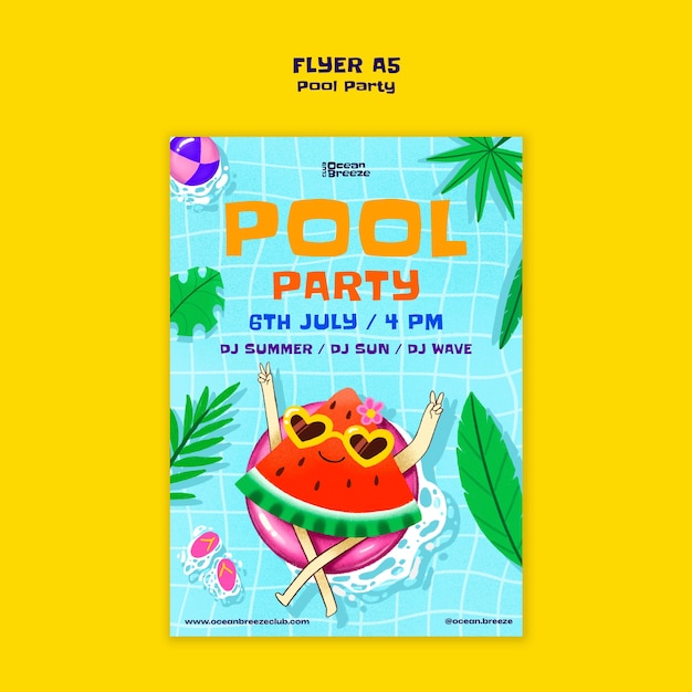 Pool party template design