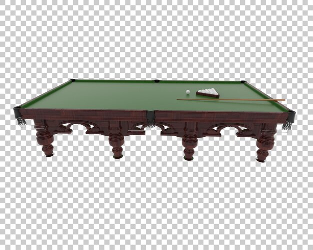 PSD pool table isolated on background 3d rendering illustration