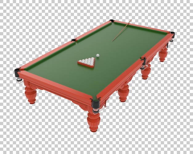 Pool table isolated on background 3d rendering illustration