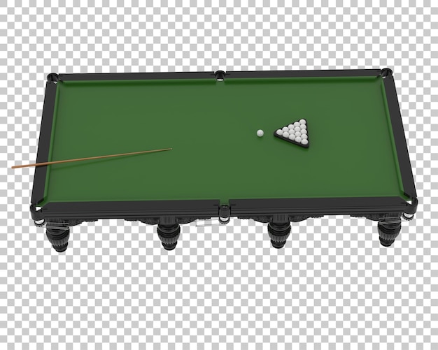 PSD pool table isolated on background 3d rendering illustration