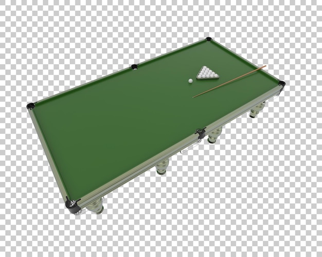PSD pool table isolated on background 3d rendering illustration