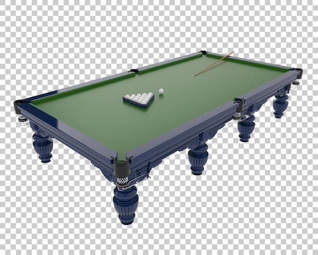 PSD プールテーブルが背景に隔離された 3d レンダリングイラスト