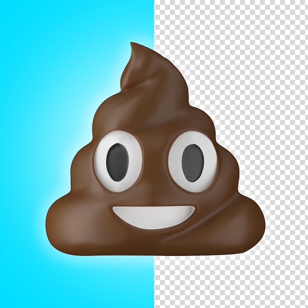 PSD poop emoji 3d illustration