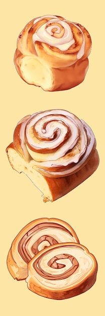 PSD pop art cinnamon roll вырезать