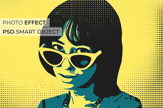 Pop art-effekt mockup-design