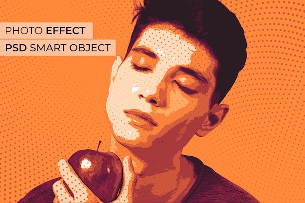 Pop art-effekt mockup-design