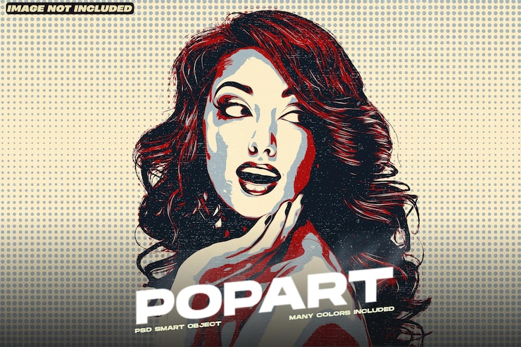PSD pop art photoshop effect smart object psd