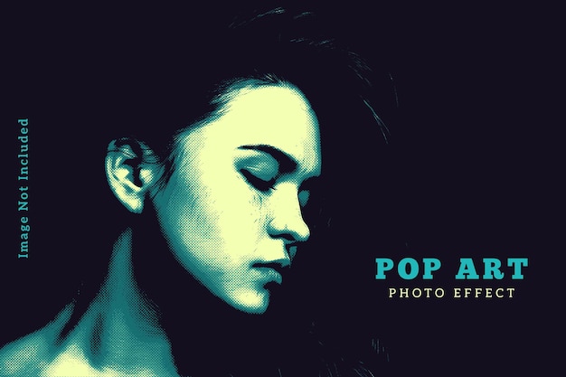 Pop art psd photo template